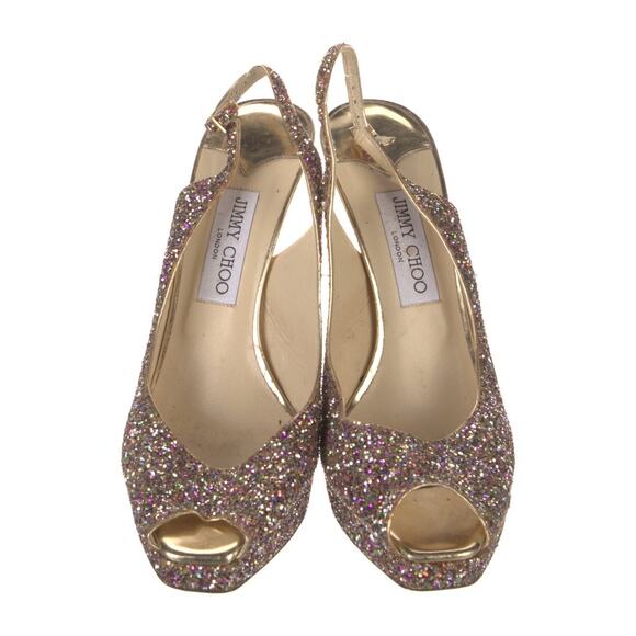 ❤️Jimmy Choo Glitter Slingback Heels❤️ - Picture 3 of 5